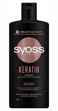 Syoss Keratin szampon do włosów 500ml regeneracja i nawilżenie