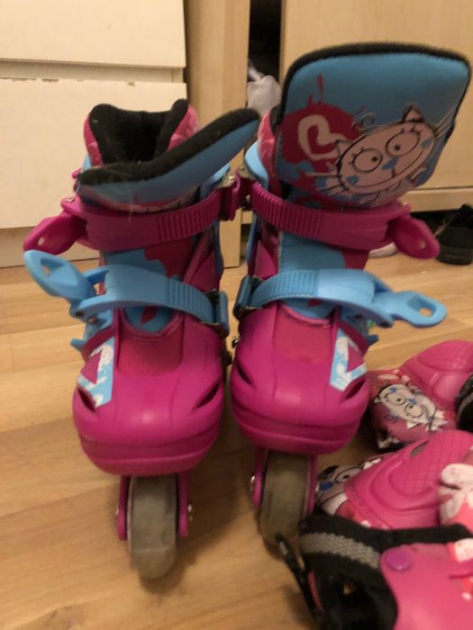 Patins de criança ajustáveis c/ proteções de segurança