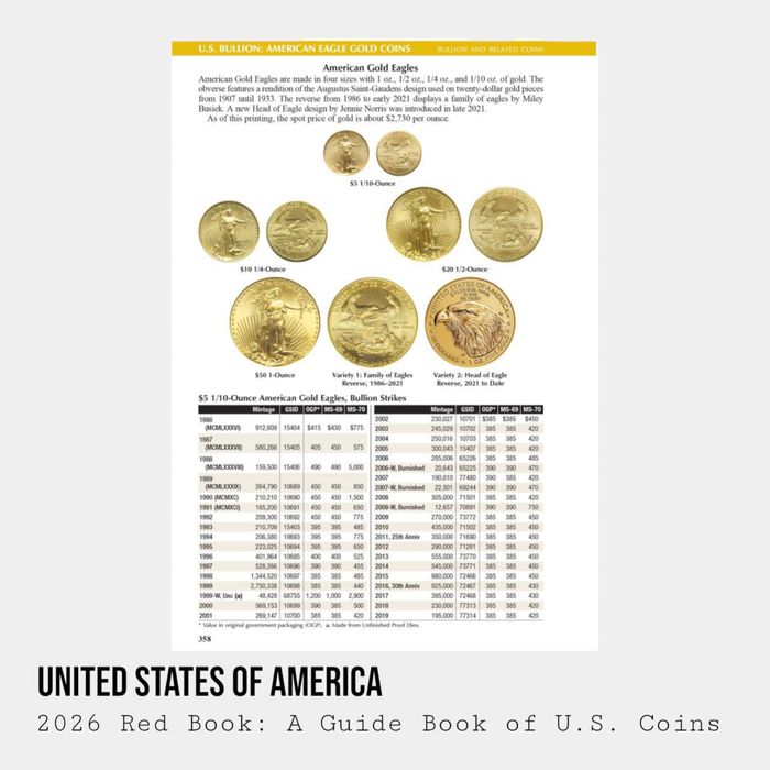 2026 Red Book • Каталог монет США • Тверда обкладинка • Нова