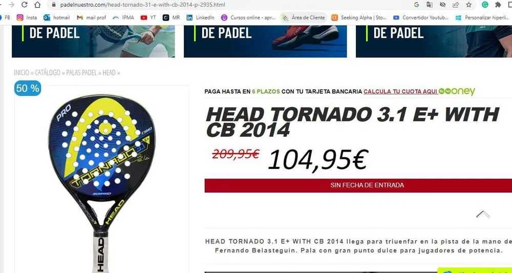Raquete Padel Head Tornado 3.1