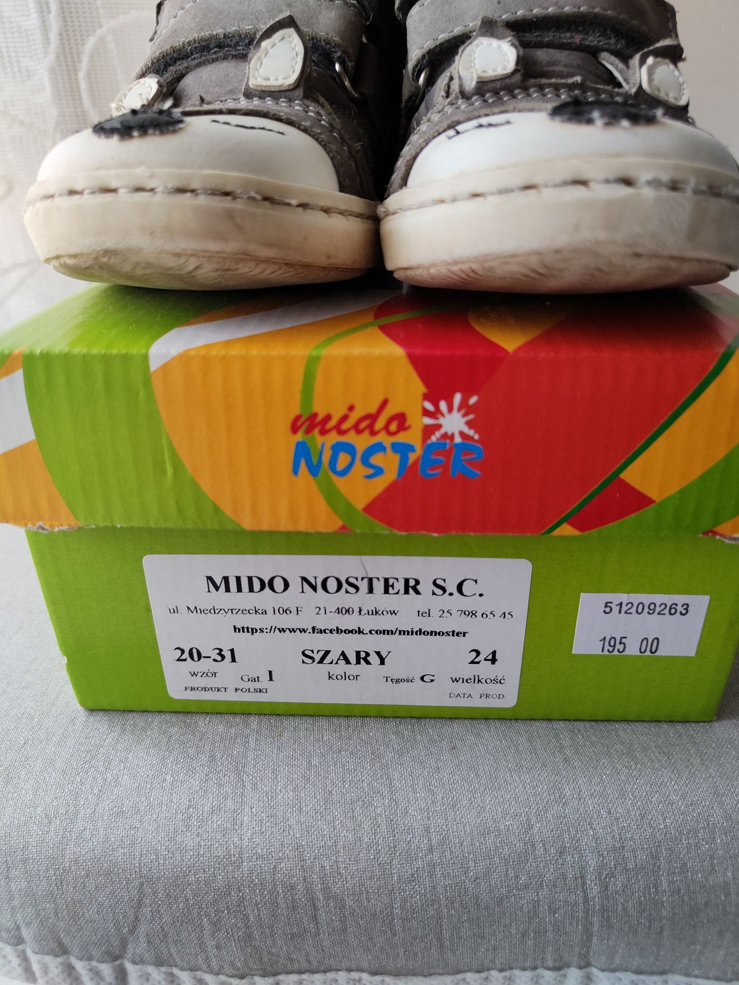 Buty mido noster liski szare