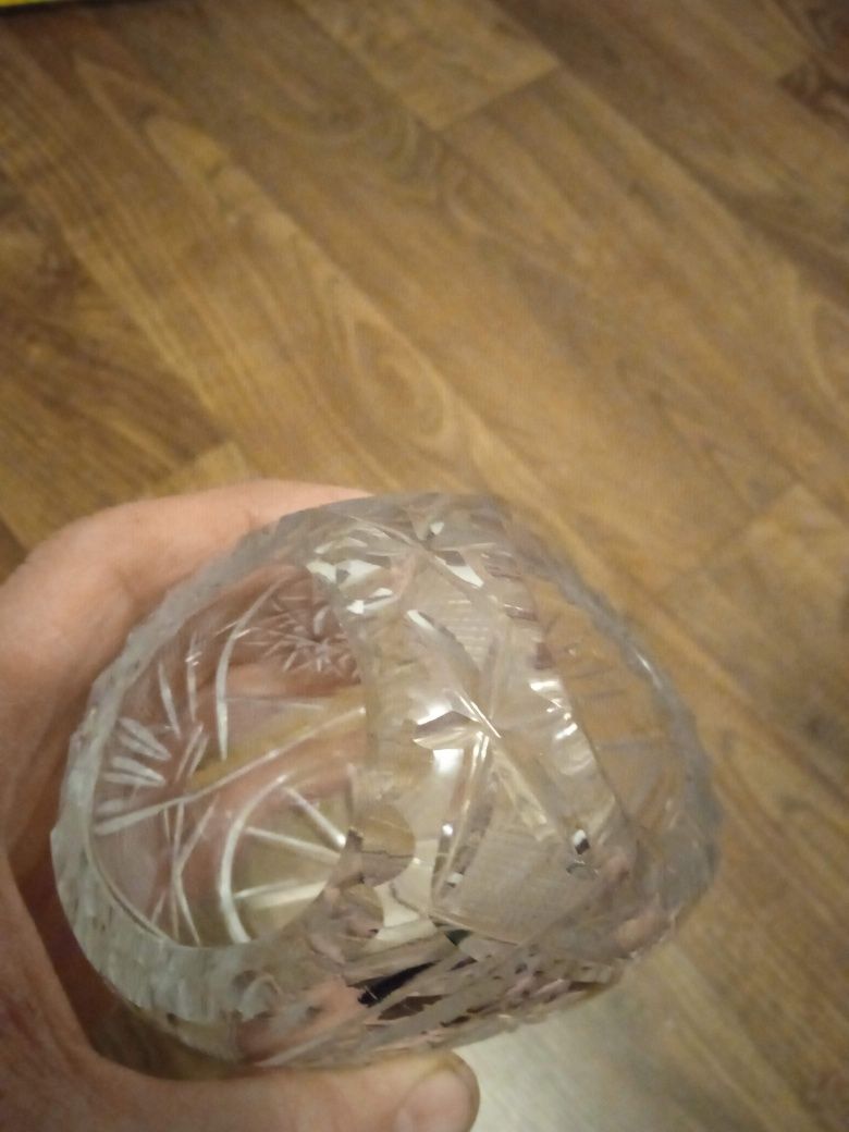 Kryształ kryształowy koszyczek dekoracje PRL
