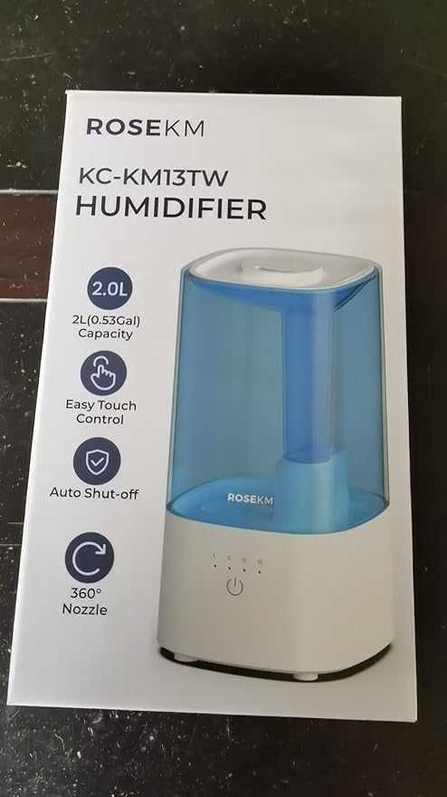 Roeskm nawilżacz powietrza do domu z dyszą 360 bez filtra - niebieski