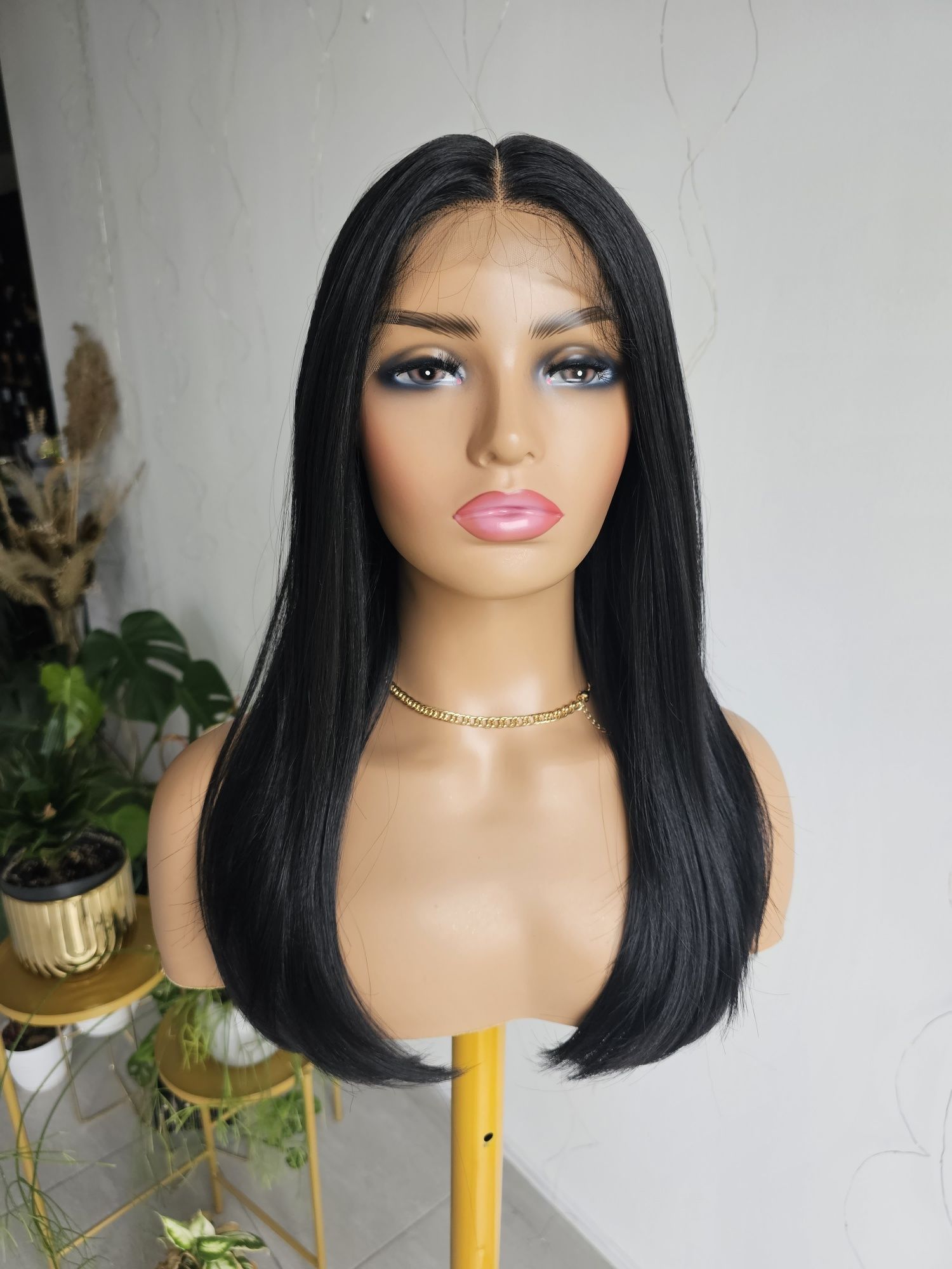 Długa peruka Karolina włosy premium jak naturalny 55 cm lacefront