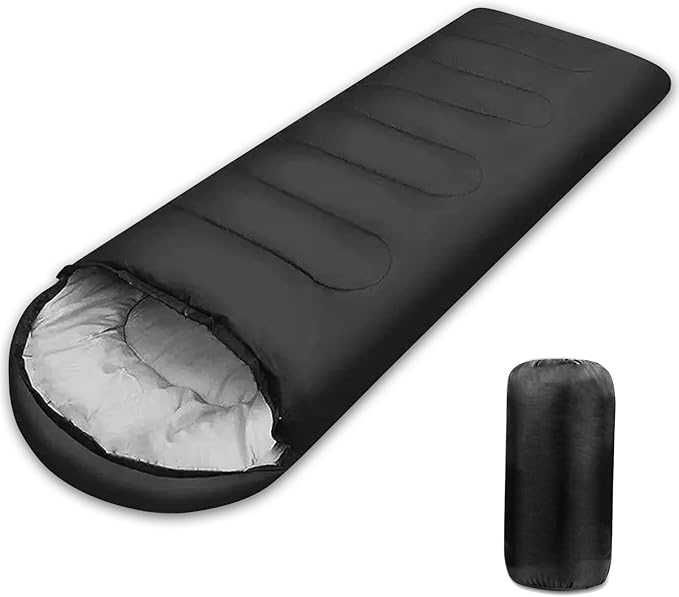 Lekki przenośny śpiwór kempingowy z kompresją NIEBIESKI