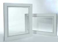 Okna PCV inwentarskie, gospodarcze 60x60 białe komplet 2 szt.