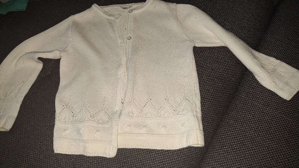 Biały sweterek dla dziewczynki Peanuts kids 116 100% cotton bawełna za