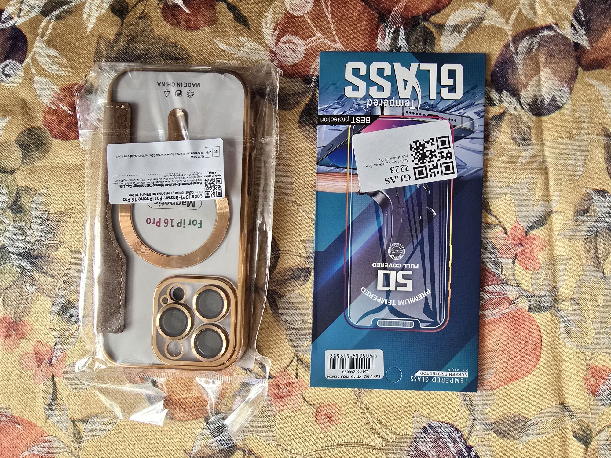 Elegancki futerał +5D szkło  ochronne iPhone 16 pro
