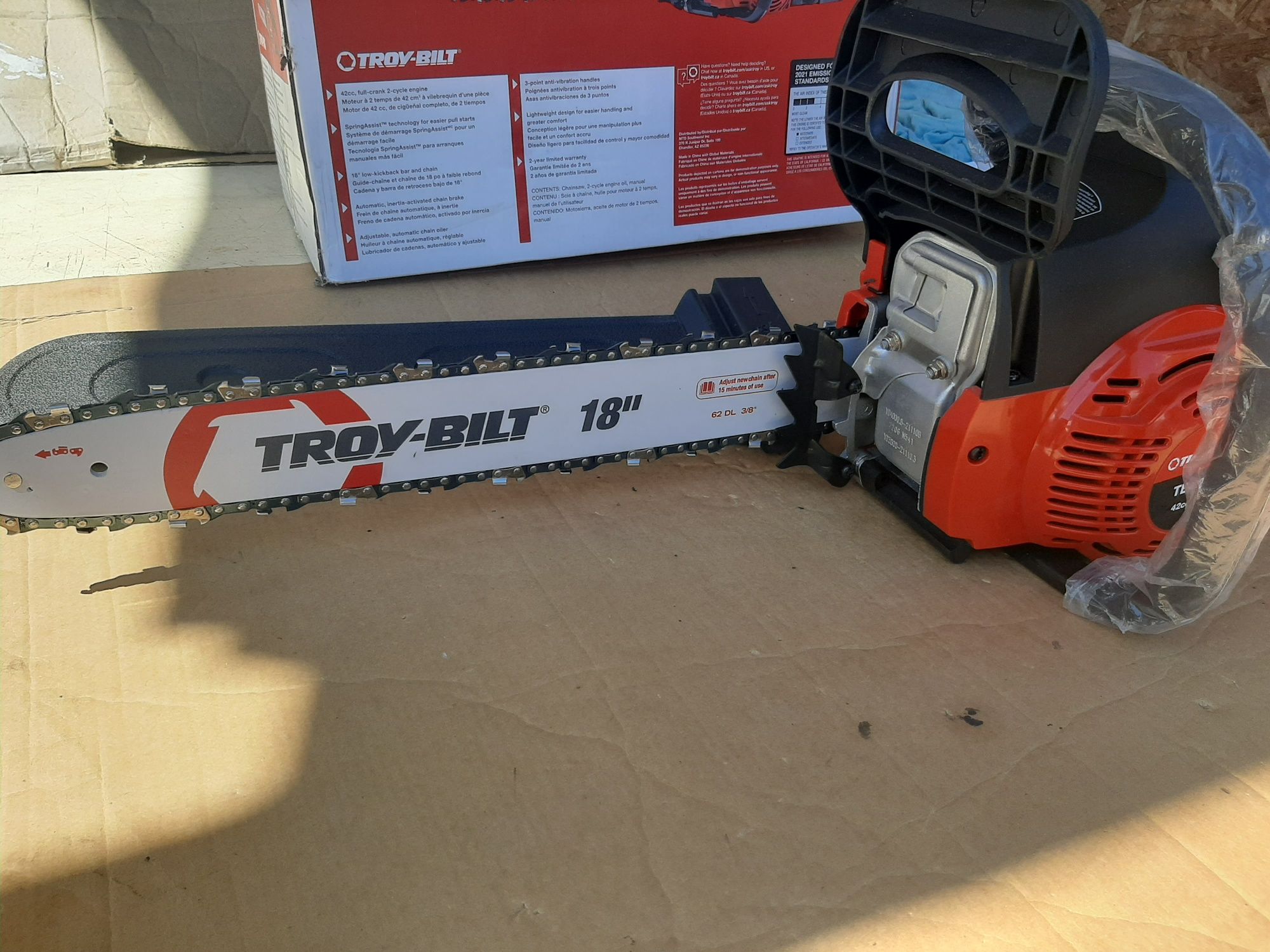 Бензопил Troy-bilt TB4218