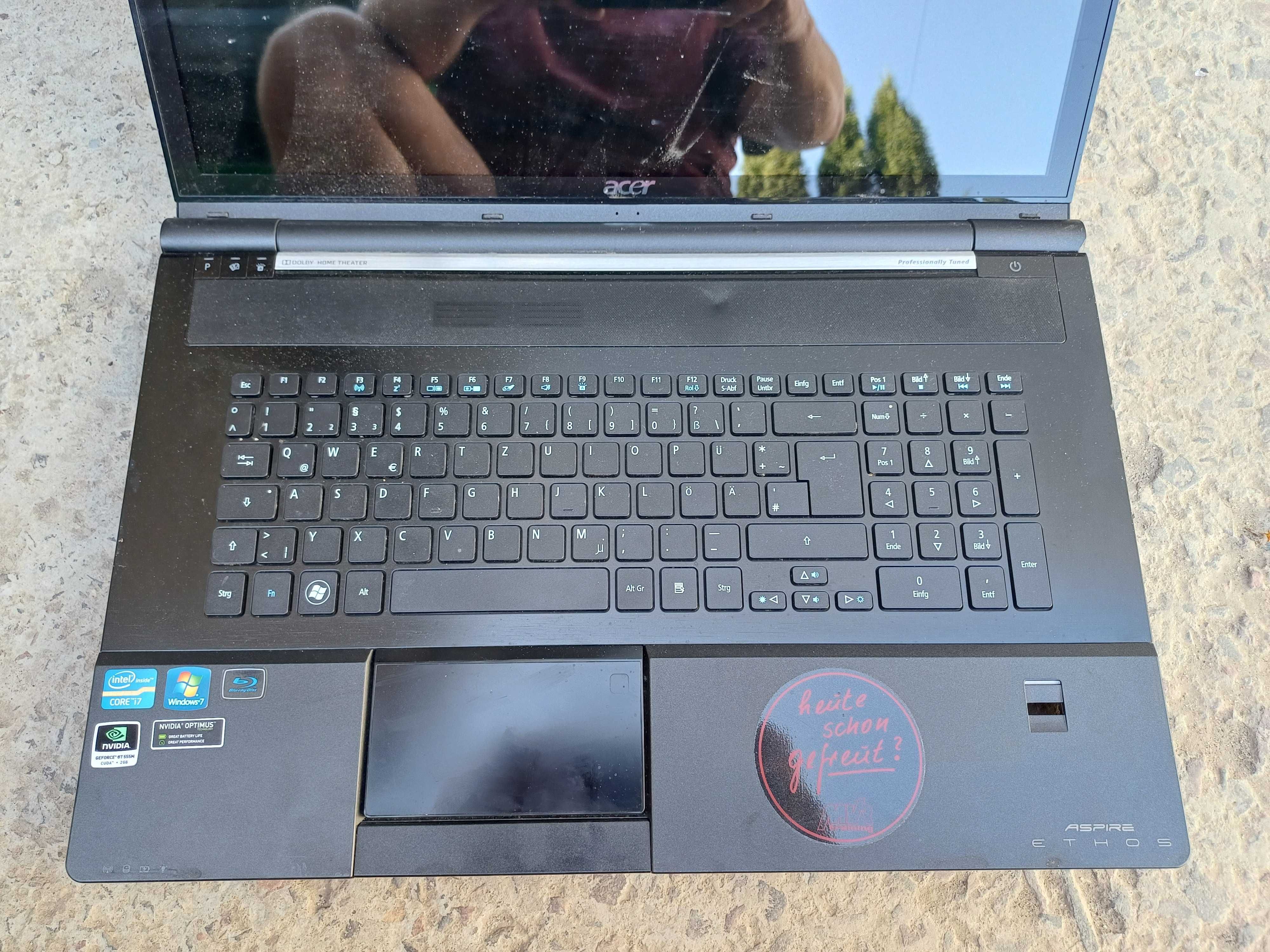 Acer Aspire Ethos i7 ноутбук на запчастини розборка деталі матриця