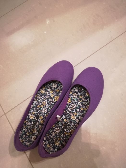 Buty balerinki fioletowe