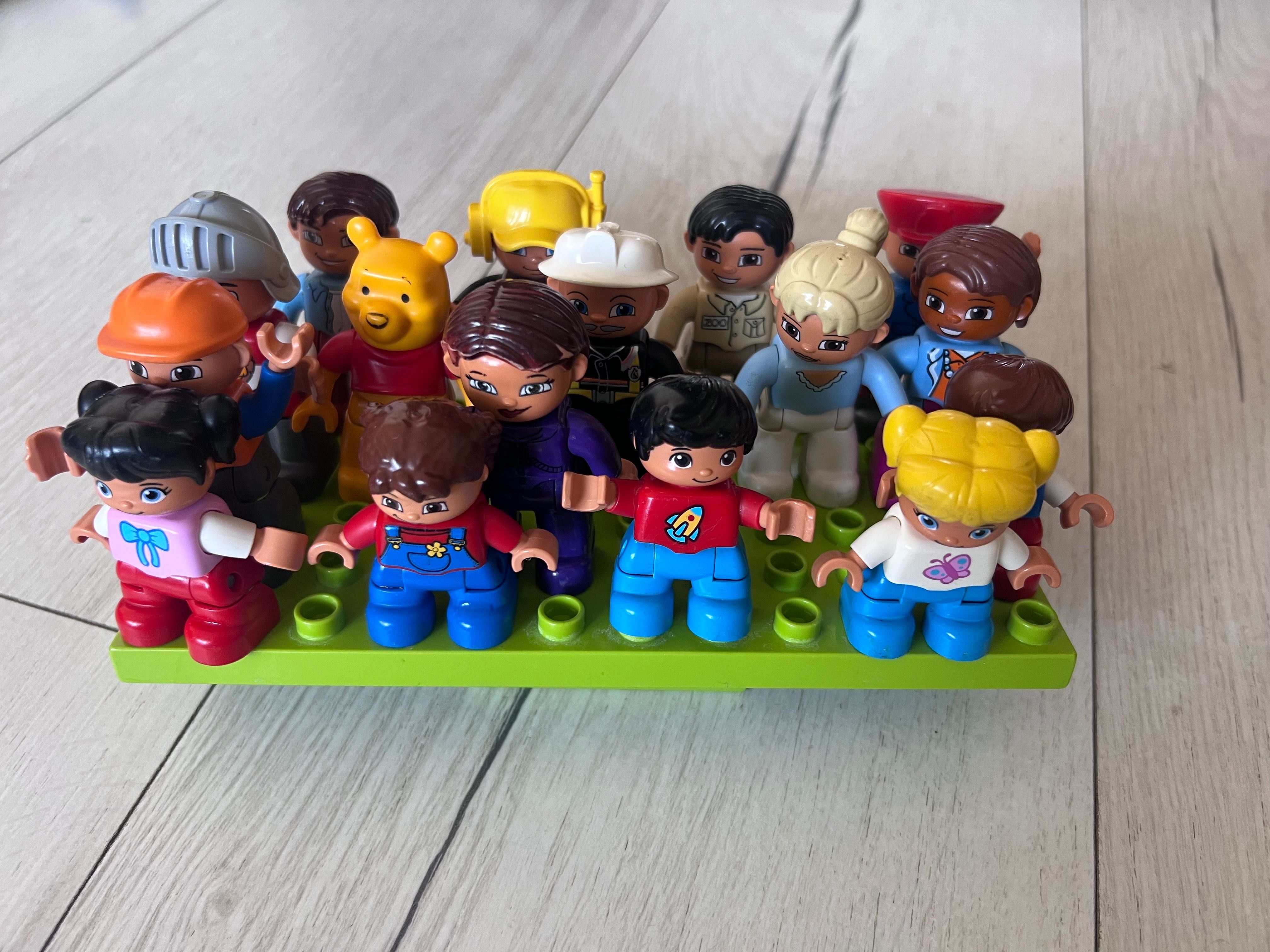 Lego duplo, autka, zoo, Kubuś Puchatek, stacja benzynowa i inne