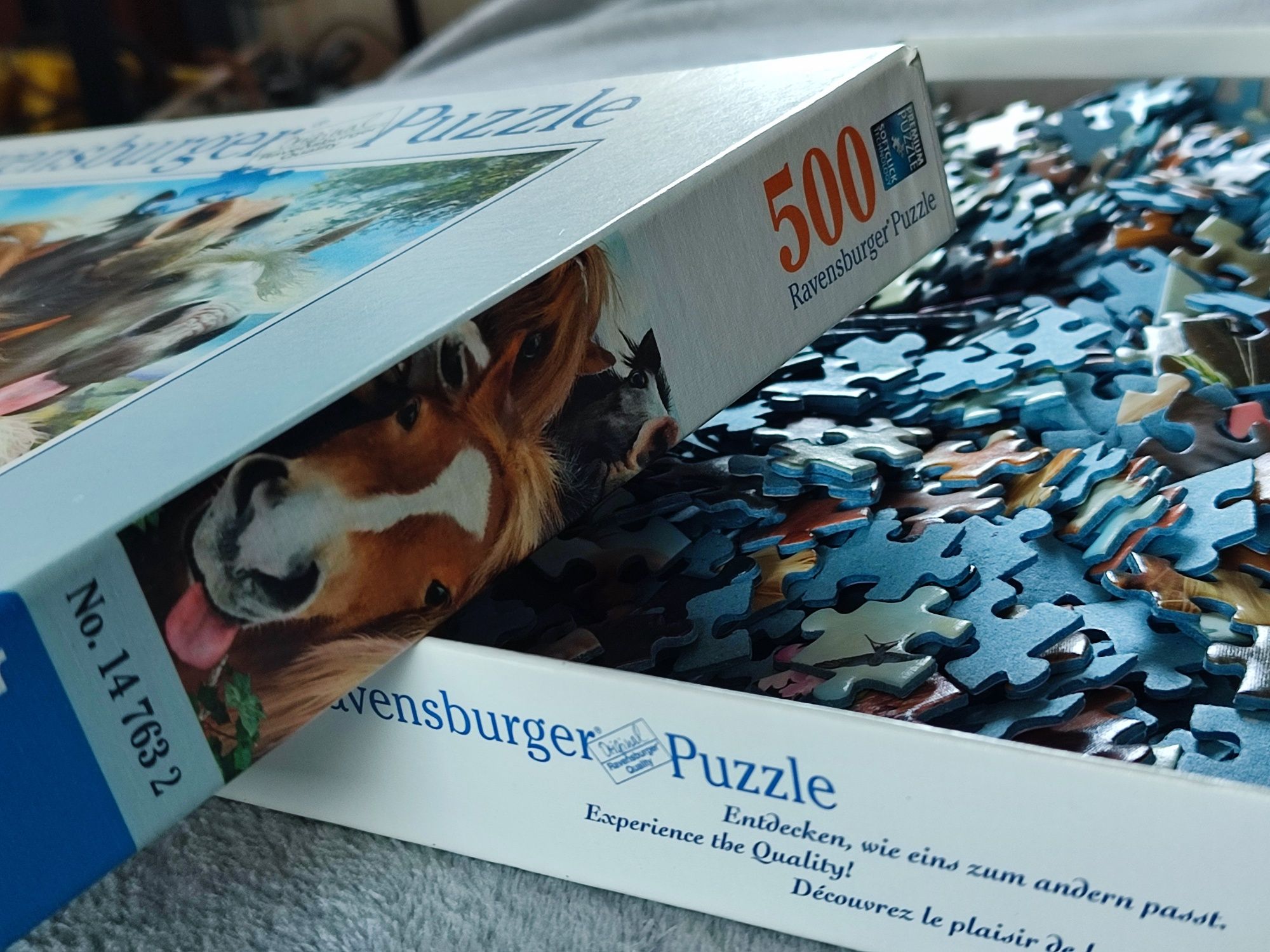 Puzzle Ravensburger Selfie na farmie Wesołe konie 498 klocków