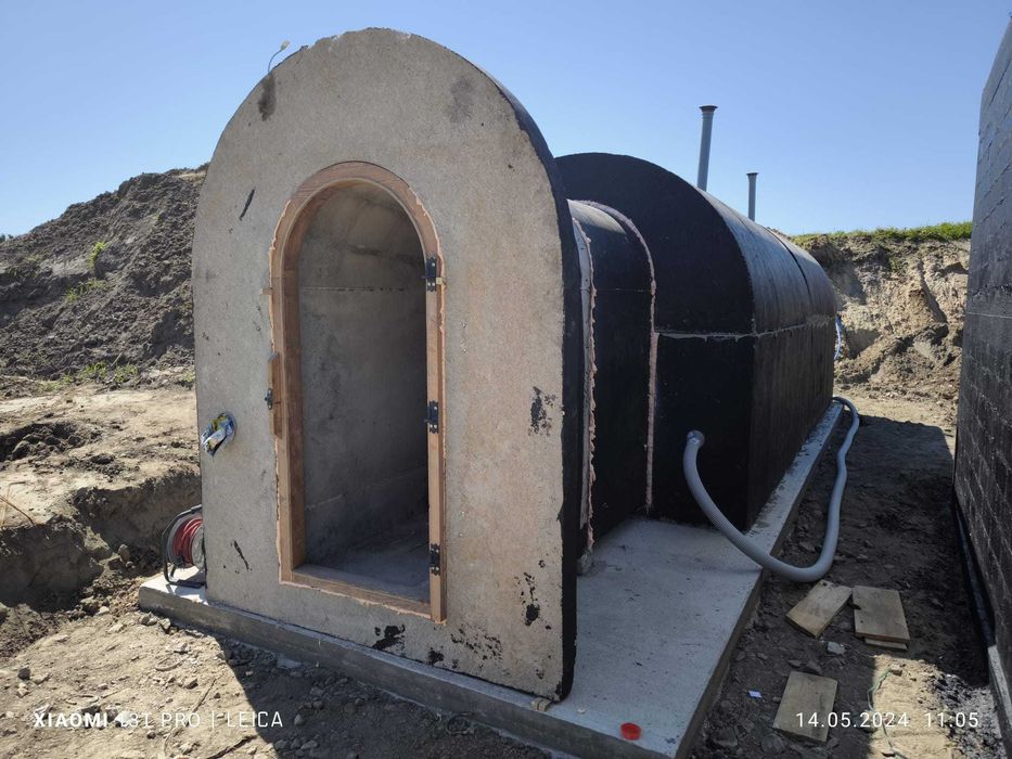 piwnica betonowa ogrodowa ziemianka 350 x 2 łączona schody tunel wenty