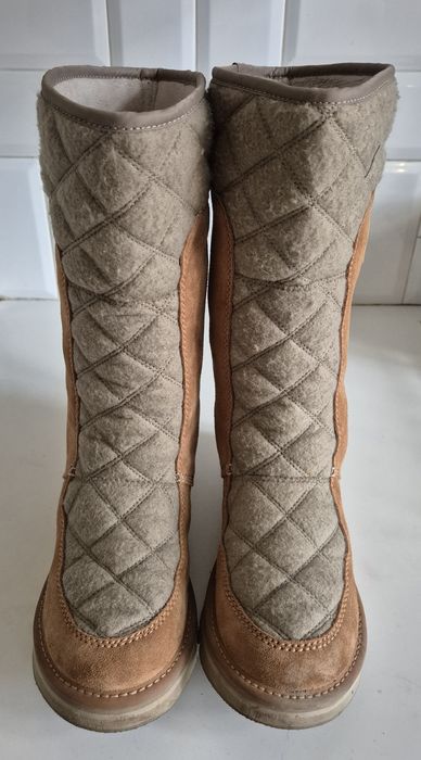 SOREL roz. 40 26 cm skóra naturalna ocieplane śniegowce