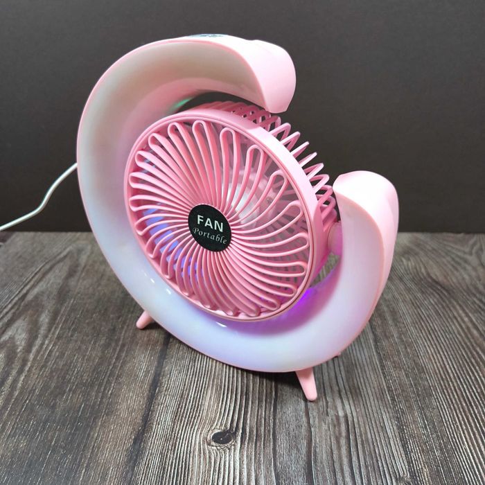 Новый вентилятор настольный бесшумный с РЖБ подсветкой ЮСБ