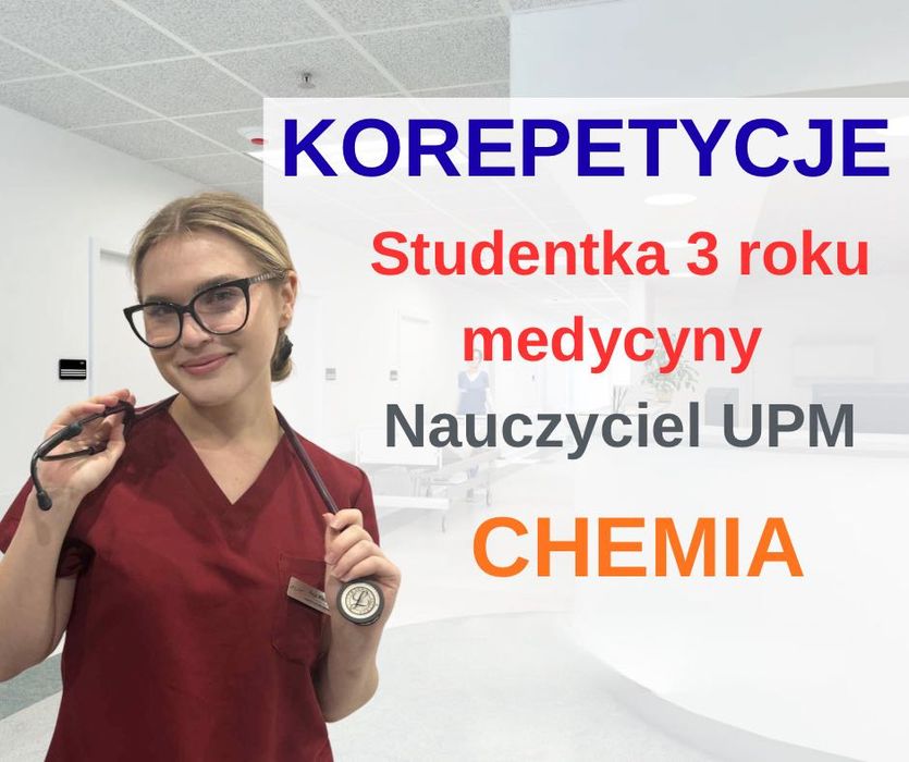 Korepetycje z chemii ze studentką medycyny | 1h ZA DARMO!
