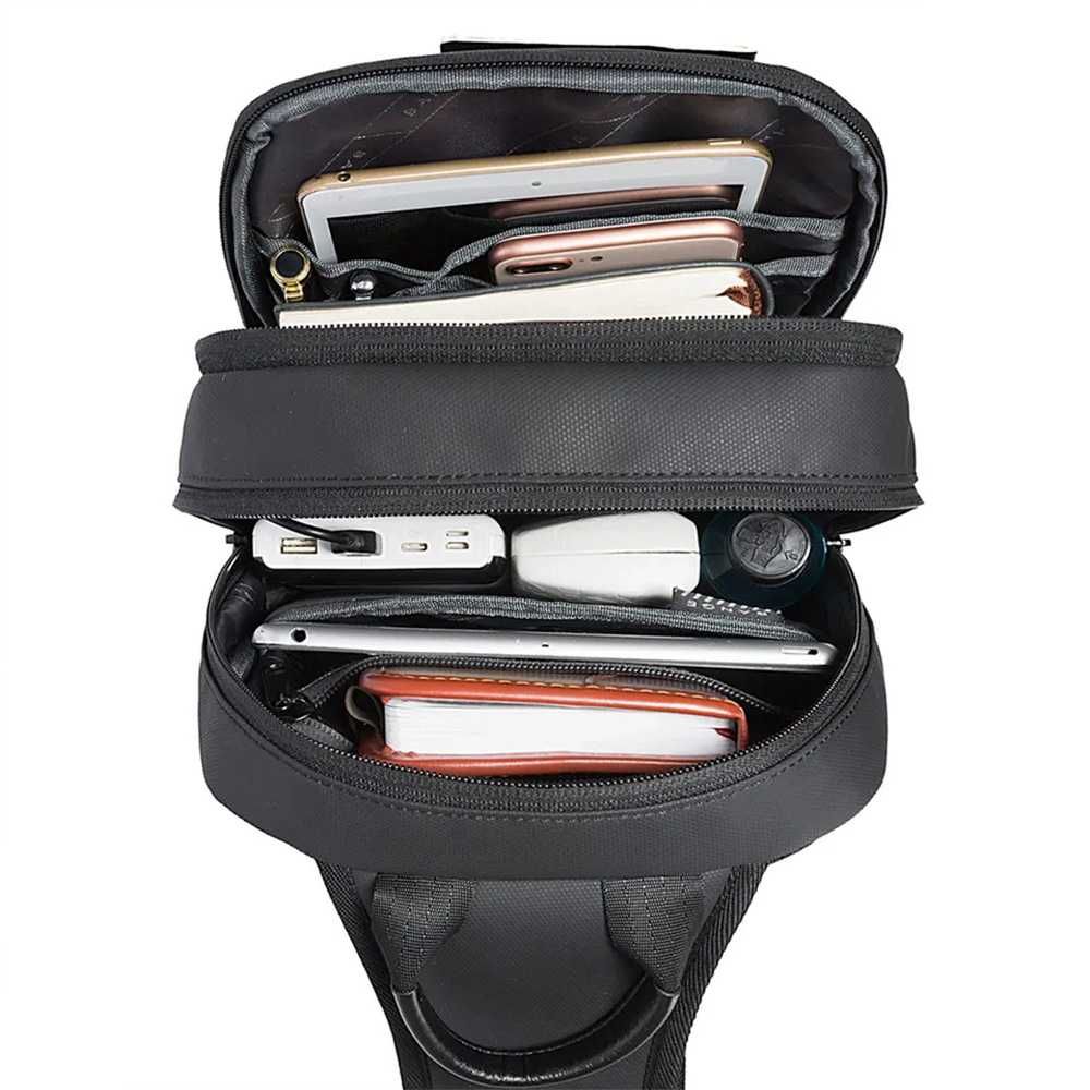 Рюкзак сумка слінг з однією лямкою Bange  9.7'' з USB чорний