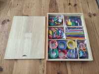 pomoc edukacyjna zabawka  Montessori kolorowe Skrzynka z materiałami
