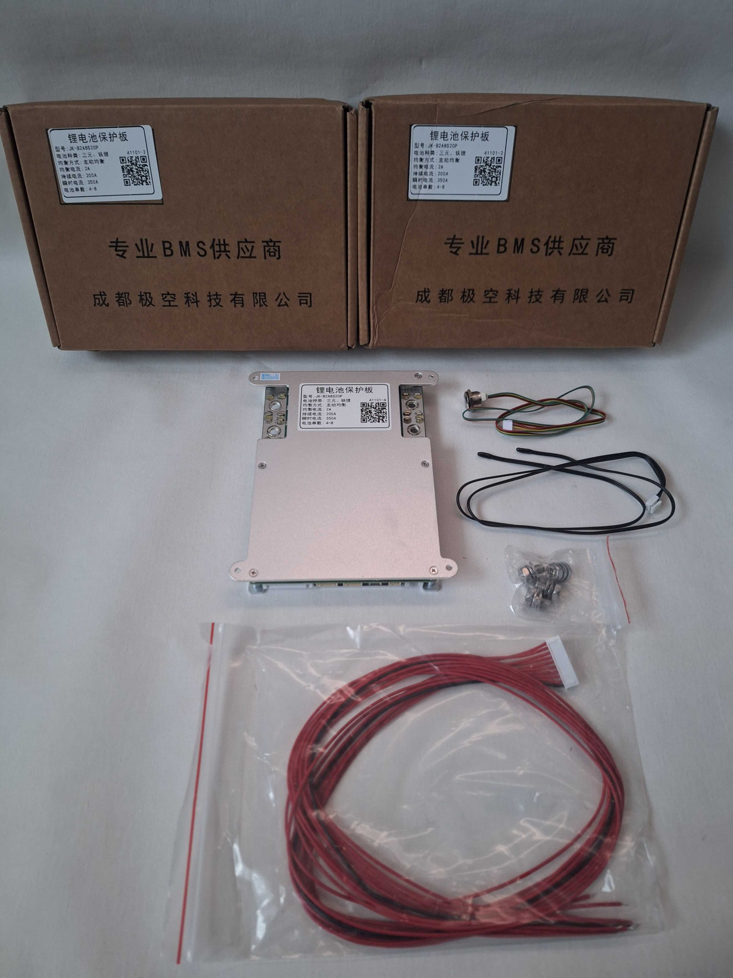 Smart BMS Jikong. Плата на 4S-8S комірок, струм 200/350А, баланс 2А