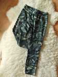 Legginsy sportowe xs s m rybaczki spodnie dres zielone 3/4