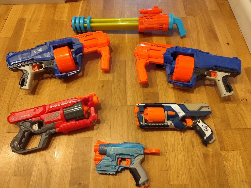 NERF pistolety + pistolet na wodę