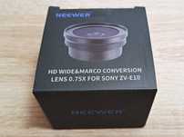 NEEWER 40.5mm Szerokokątny + Makro Obiektyw 2w1 do Sony ZV-E10, A6000