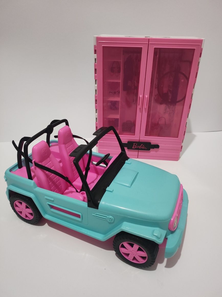 Szafa Barbie + auto plażowe Barbie