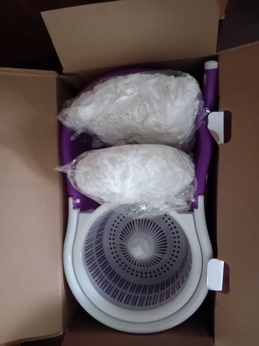 Esfregona Rotativa 360º + Balde + 2 Recargas Microfibra | NOVO