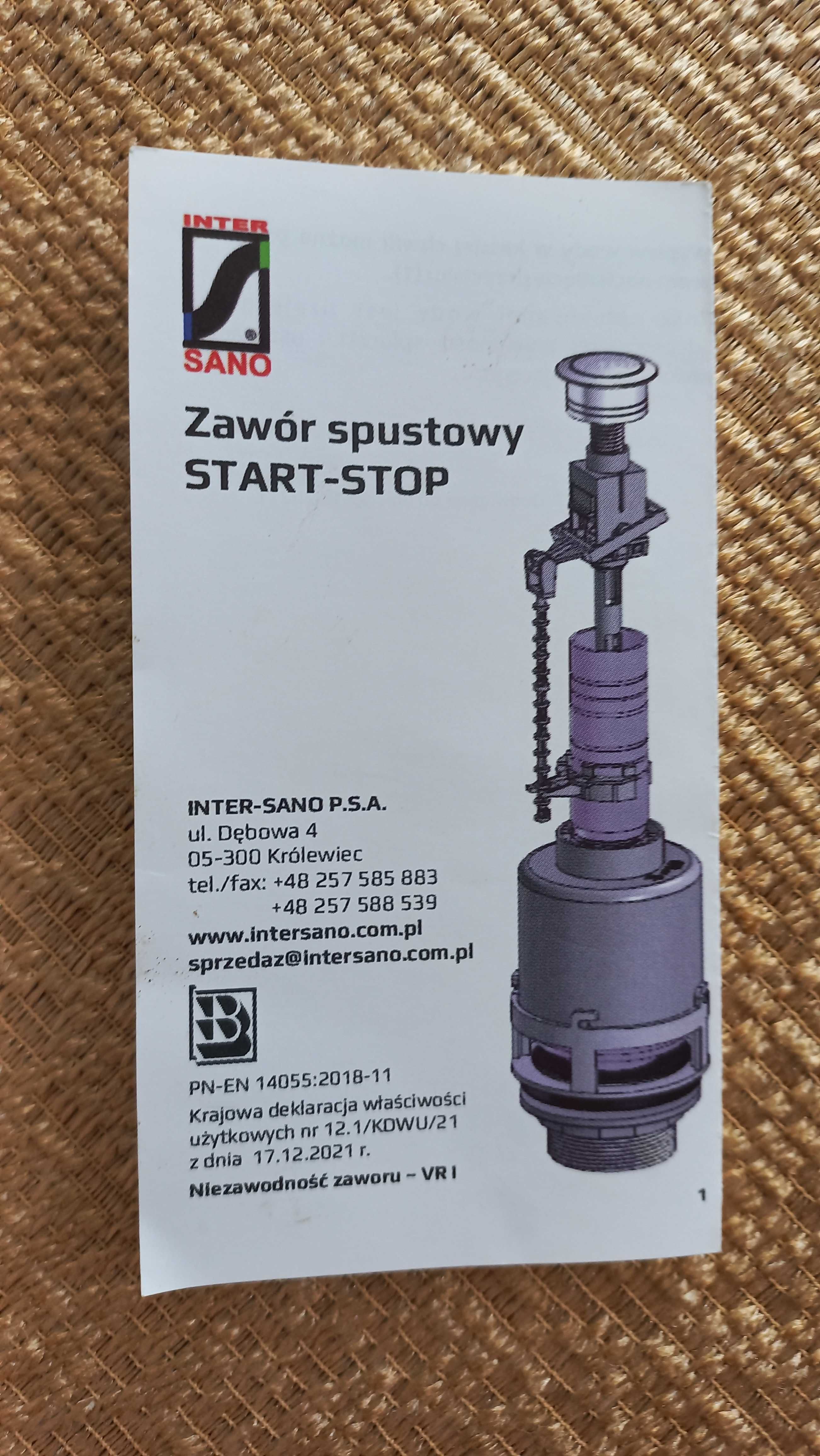 Zawór spustowy spłuczki WC