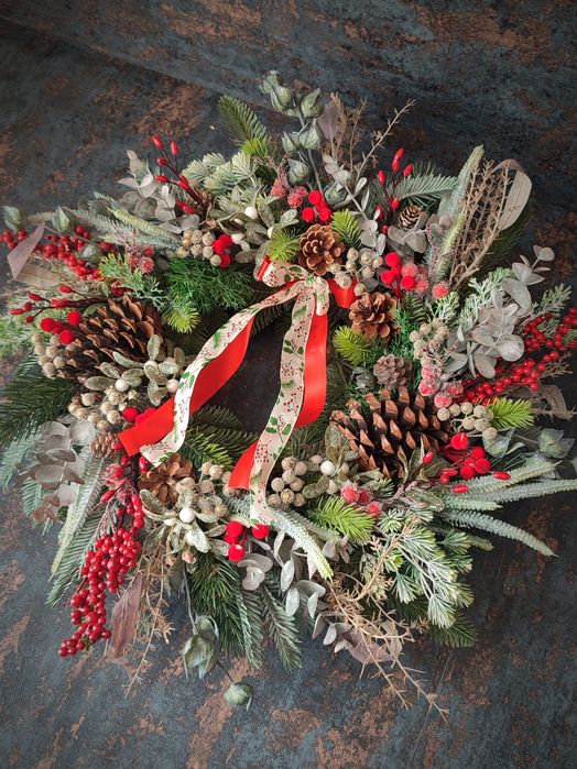 Wianek świąteczny - Leśny Szron