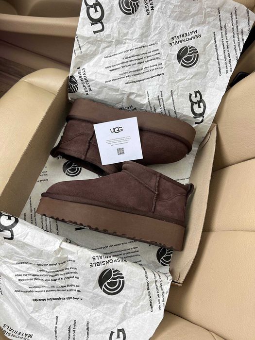 Уггі UGG Classic Ultra Mini Brown Platform Premium Угг Преміум (36-42)