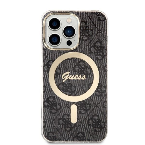 Etui Guess Gubpp13Lh4Eacsk + Ładowarka iPhone 13 Pro, Czarny/Złoty