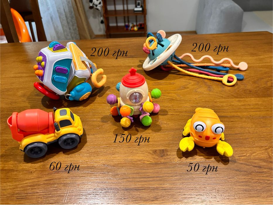 Лот іграшки розвиваючі пірамідка сортер Battat, Cubika, Huanger, Limo