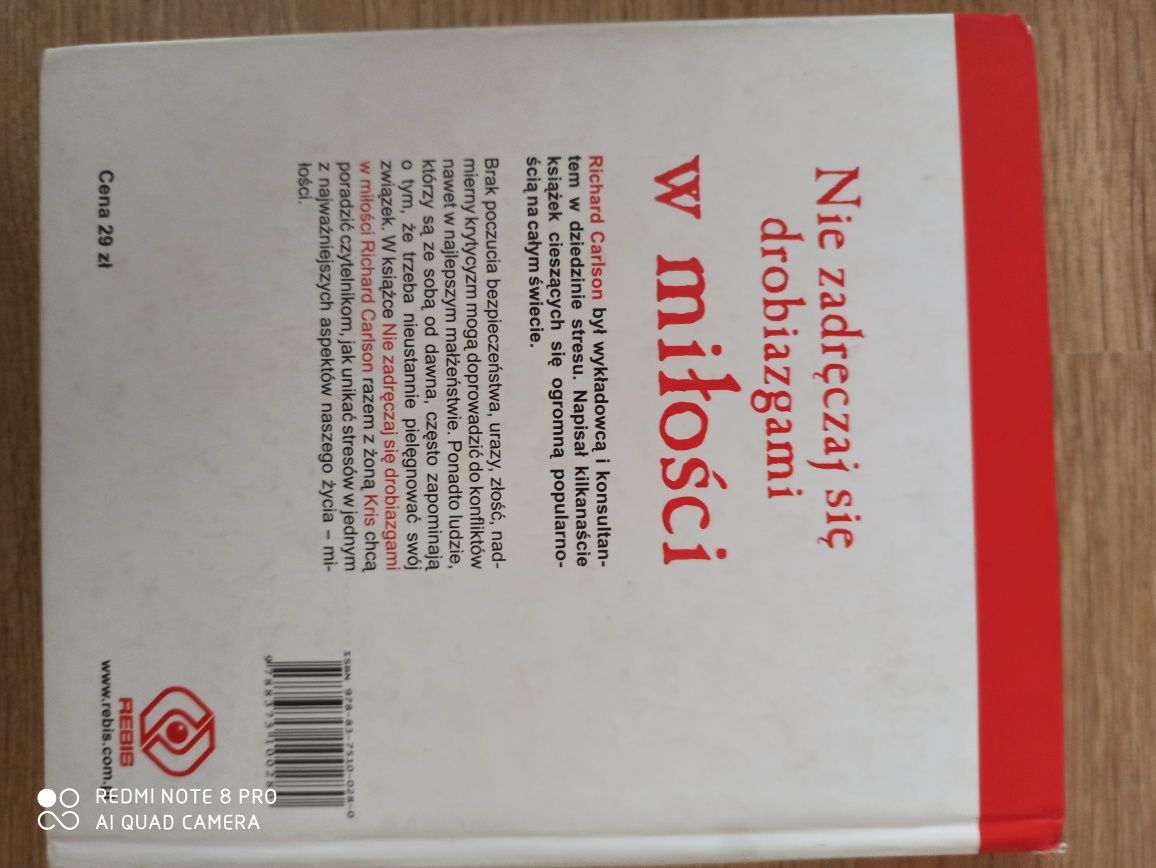 Książka "Nie zadręczaj sie drobiazgzmi w miłości"