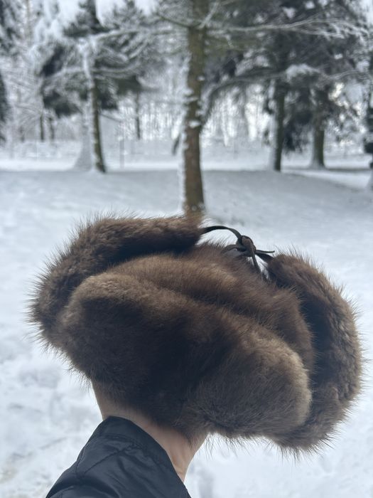 Czapka rosyjska uszanka prawdziwe futro