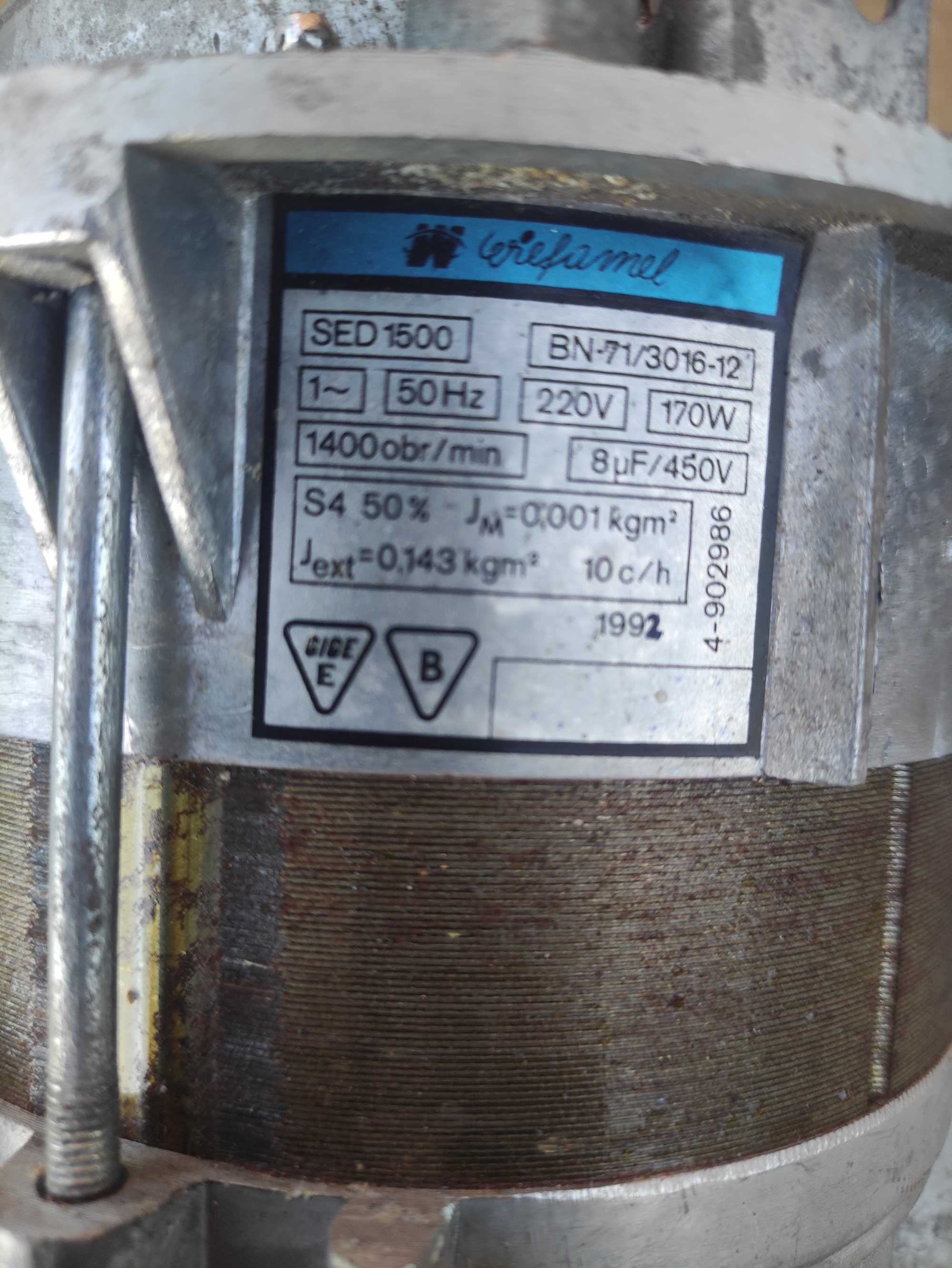 Silnik z wirówki Światowit, Wiefamel SED 1500, 170W z hamulcem