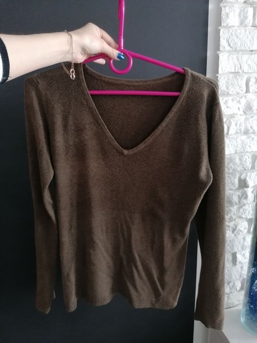 Sweter damski brązowy