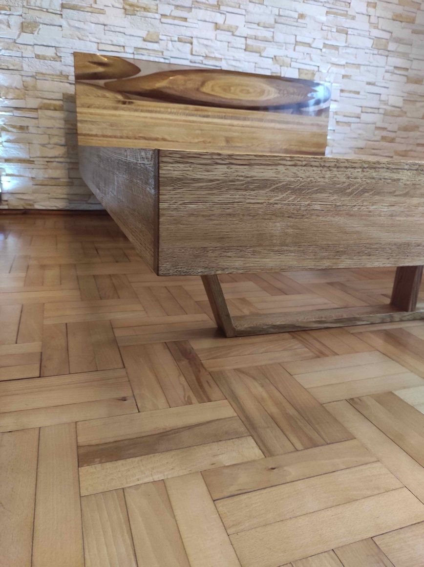 Łóżko Lity dąb 160x200 Lewitujące