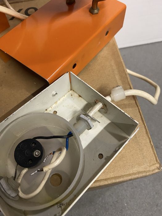 Zestaw kinkiet pomarańczowy space age prl lata 60 lata 70