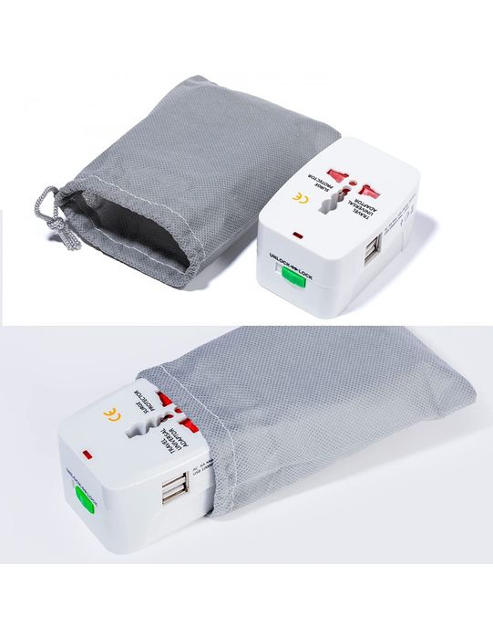 Adaptador Universal de Viagem com Porta USB