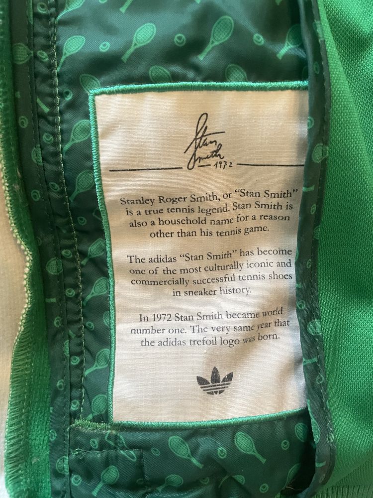 Adidas  jacket green with trefoil logo.