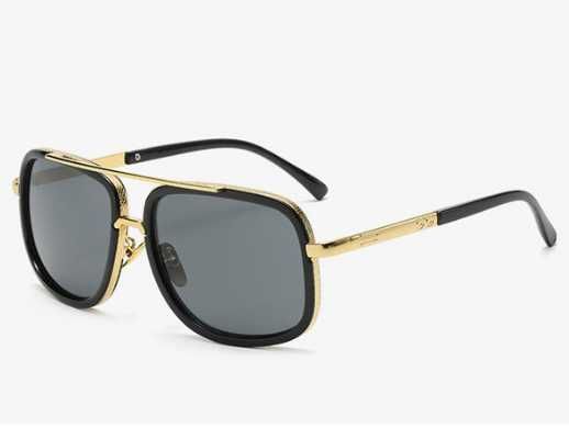 Okulary dla mężczyzn Vintage glasses Fashion Square Gradient UV400