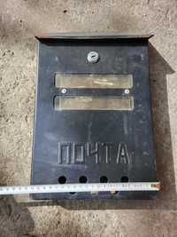 Почтовый ящик на забор-калитку с замком и смотровым окном 30х21 см