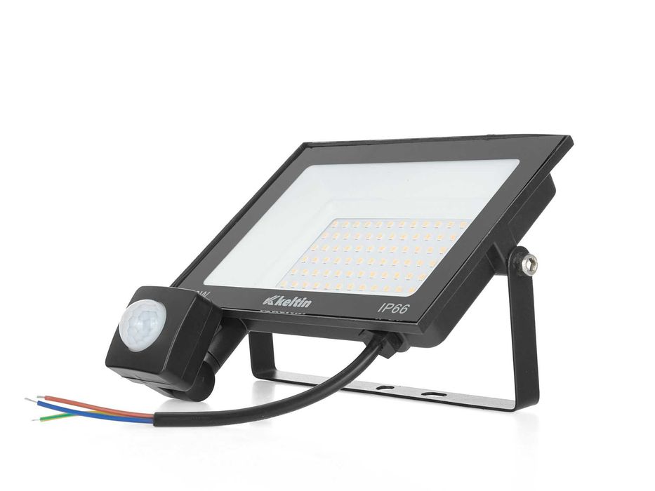 HALOGEN 50W naświetlacz CZUJNIK ruchu biały neutral zimny 6500K 1696