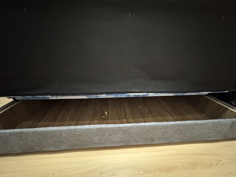 Wersalka rozkladana szaro-czarna, sofa, kanapa