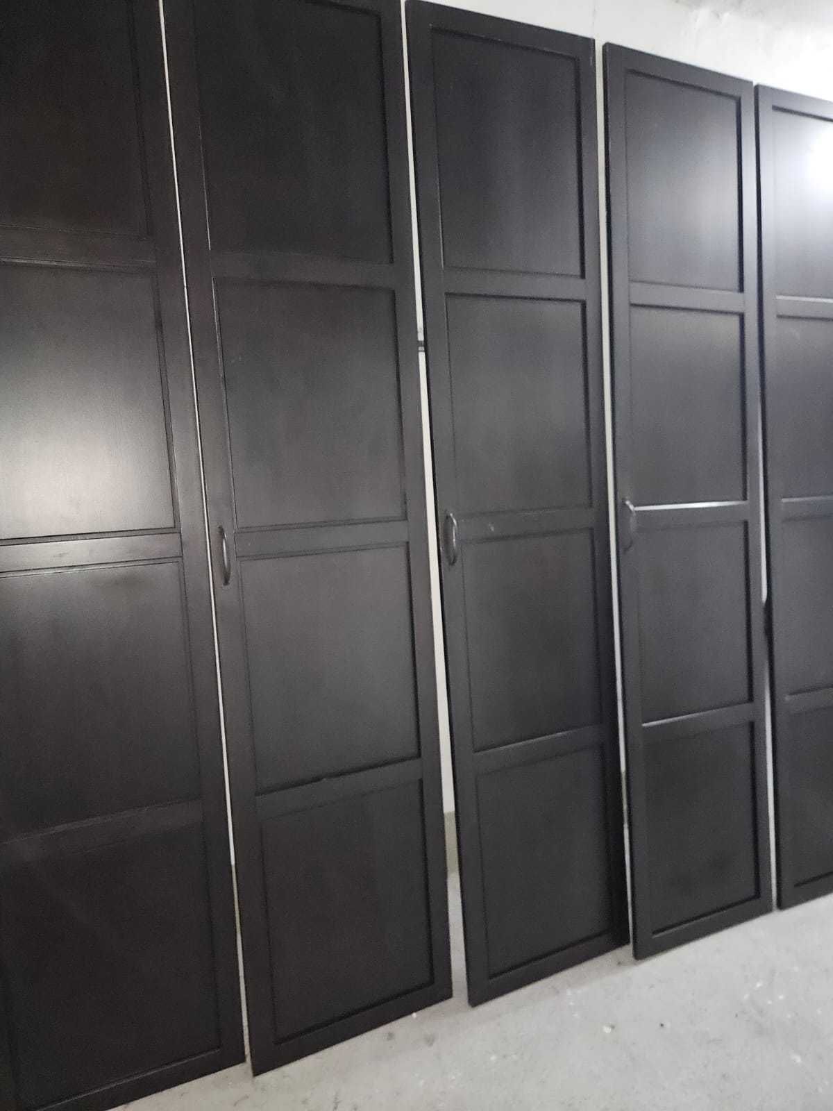 Drzwi do szafy PAX – 5 sztuk, kolor czarny, wymiar 50x229 cm