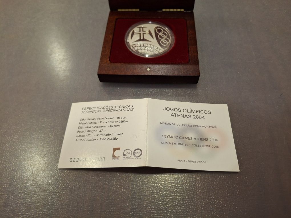 Moeda Jogos Olímpicos Atenas 2004 (Prata Proof)