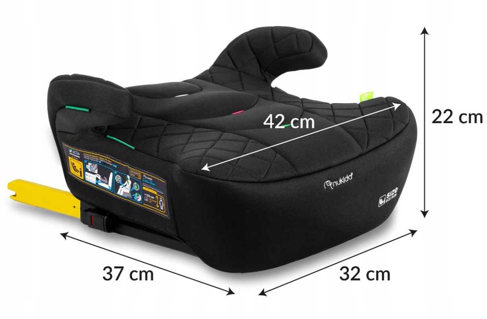 NOWY Fotelik Samochodowy Podstawka Poddupnik Isofix 125-150cm Wygodny