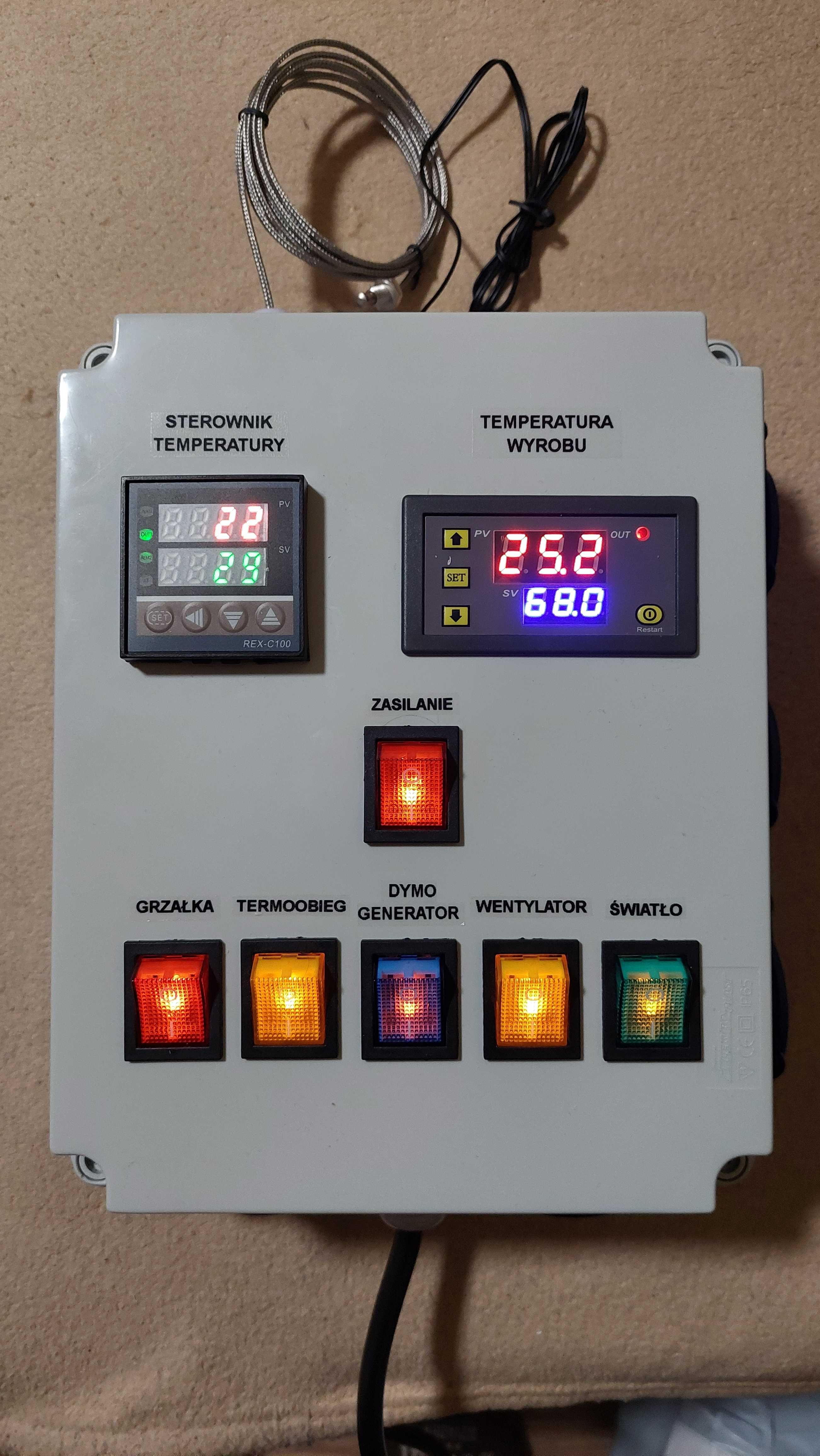 *Sterownik Temperatury z temperaturą wyrobu do wędzarni elektrycznej *